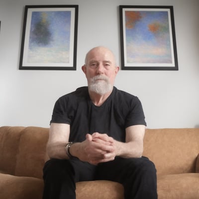 Impressionist Painting of Dave Gerhardt Headshot